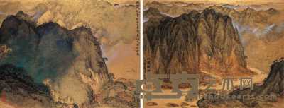 宋文冶 1983 1986年作 江陵晓泊暨洞庭泛舟（二件） 镜心 40.5×31.5cm×2